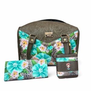 3-Piece Handbag ,shoulder bag Set – Tote Bag, Wallet & Coin Purse handmade